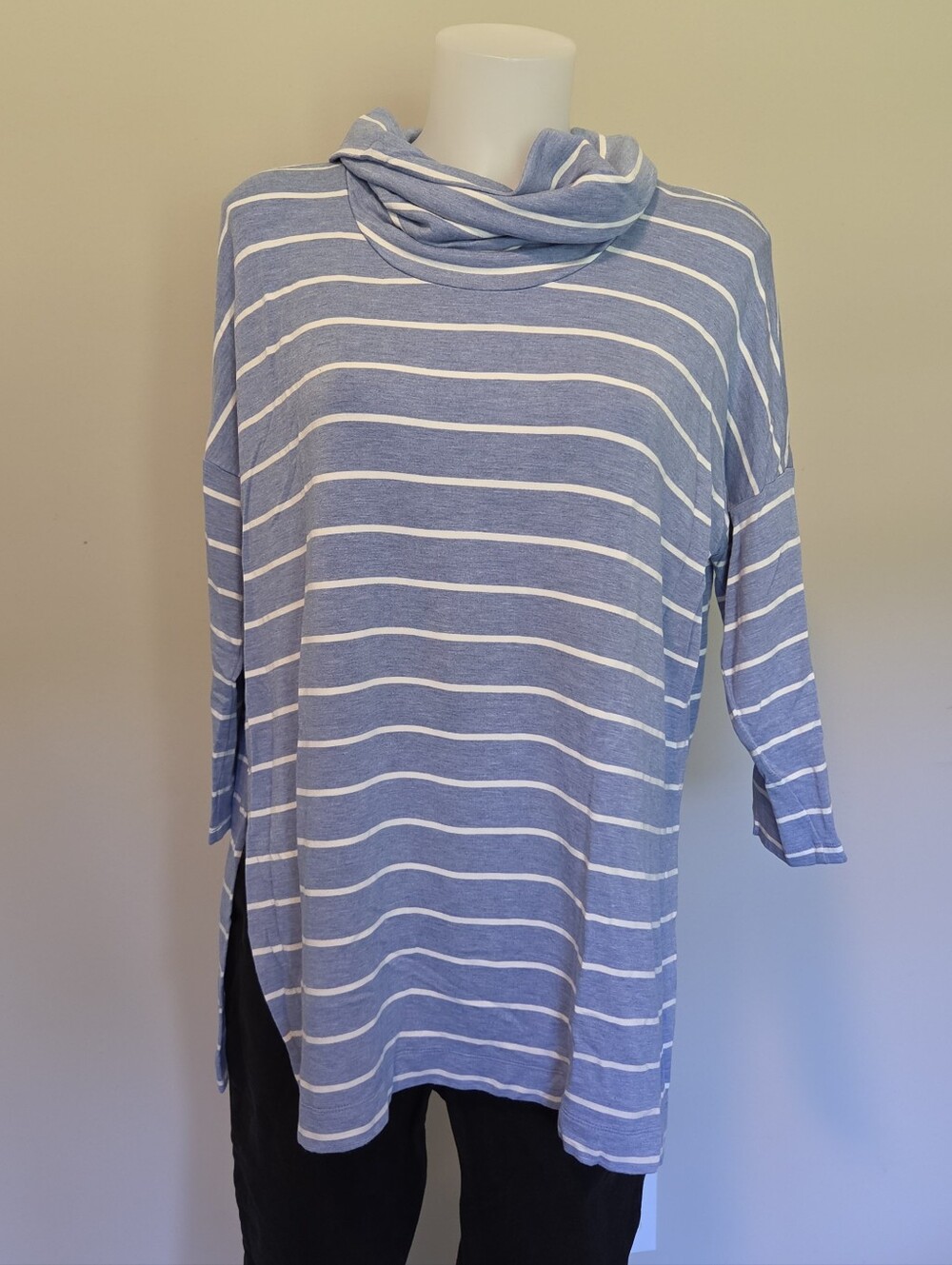 Super Soft LOFT Outlet Cowl Neck Lounge Striped Top